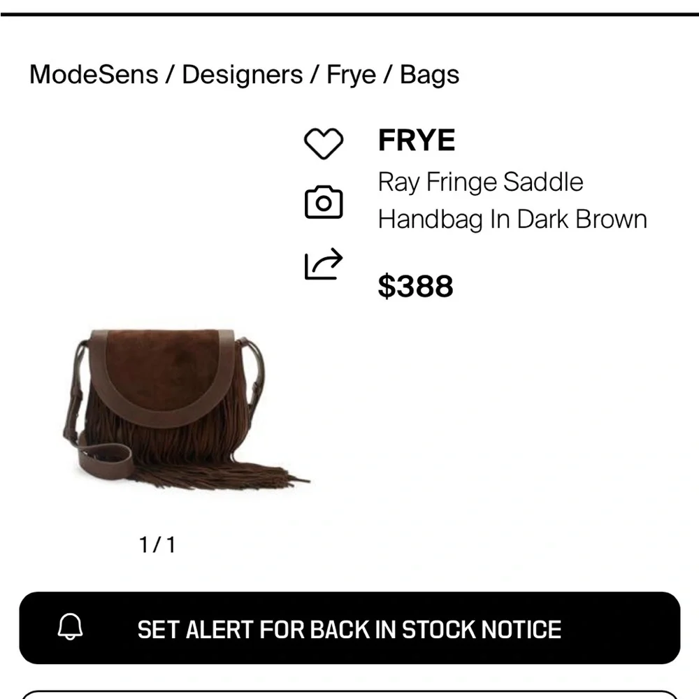 Frye Ray Fringe Saddle Bag - Picture 5 of 17